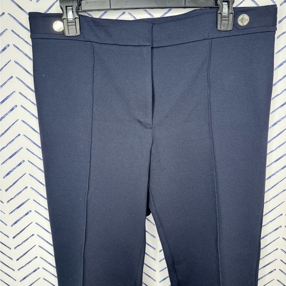 Anne Klein Navy Blue Knit Trouser Pants Size 14 - Picture 3 of 6